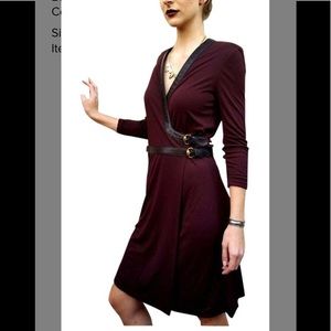 Gucci burgundy 2 belts dress size 44